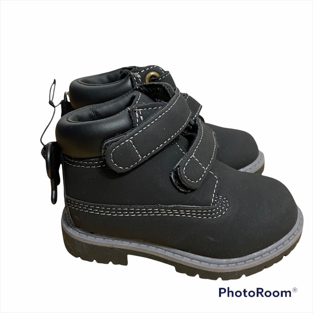 Gray Work Boots NWT Sz 5 Kids Baby Black Ankle